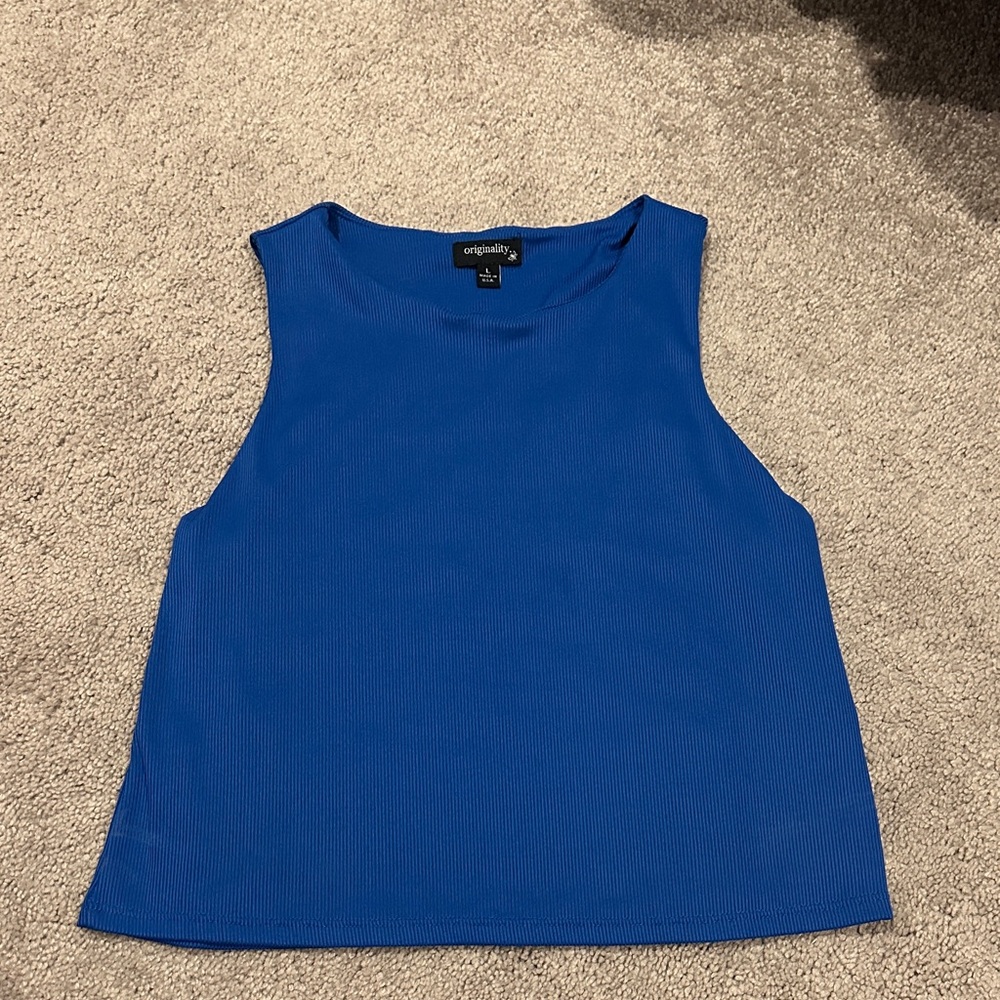 Elegant Blue Tank Top